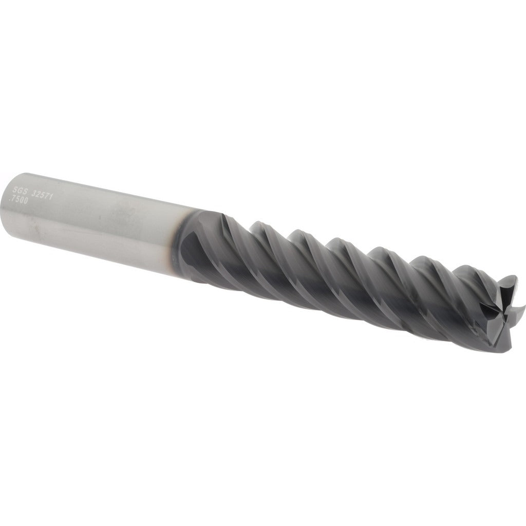 KYOCERA SGS PRECISION TOOLS Sgs 32571 Corner Radius End Mill 3/4 in 5 Flute Altin Carbide