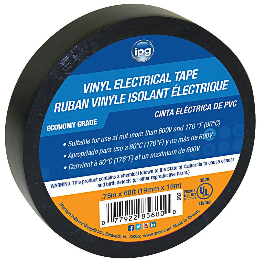 INTERTAPE POLYMER GROUP Intertape 602 Pvc Electrical Tape 3/4 in 60 Ft Black