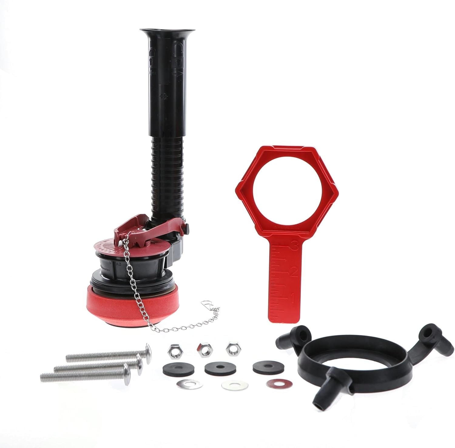 FLUIDMASTER Fluidmaster K-507A-008-P10 Universal 2-Inch Adjustable Toilet Flush Valve Repair Kit (1 Pack)