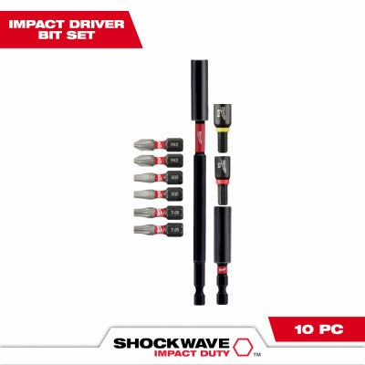 MILWAUKEE Milwaukee 48-32-4513 Impact Driver Guide Bit Set 10 Piece