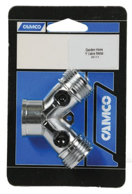 CAMCO Camco Mfg 20113 Y-style Metal Shut Off Valve Garden Hose