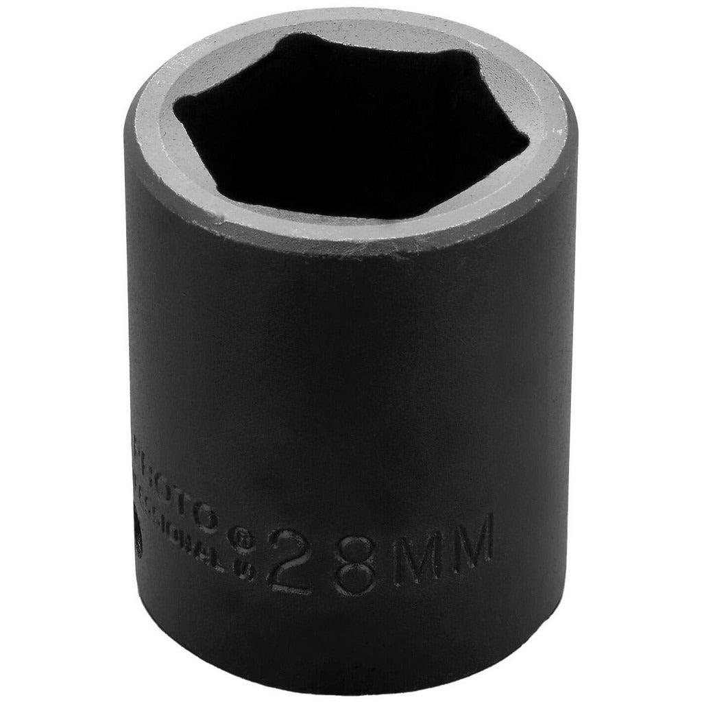 PROTO Proto J7428M Impact Socket 1/2 in Drive 28mm 6-pt