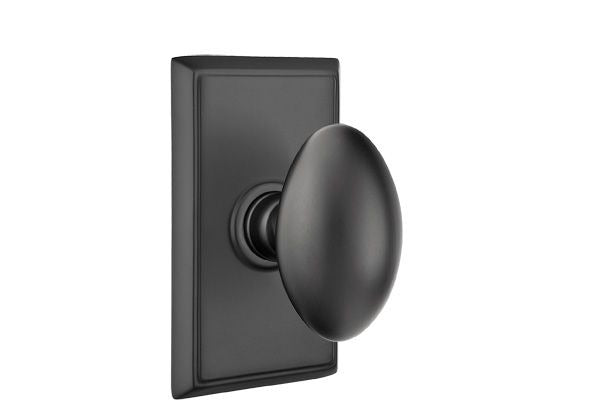EMTEK Emtek 8121EUS19 Egg Knob Passage Set Flat Black
