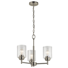 Kichler 44029NI Winslow Mini Transitional Chandelier (3) A19 Incandescent Lamp 120 VAC