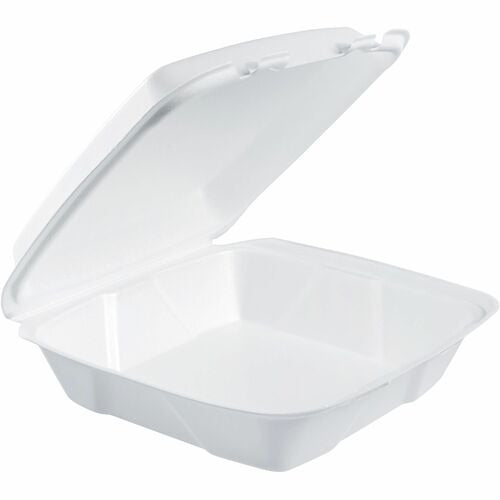 DART Dart Container Corp DCC90HT1R Foam Hinged Lid Tray 9x9