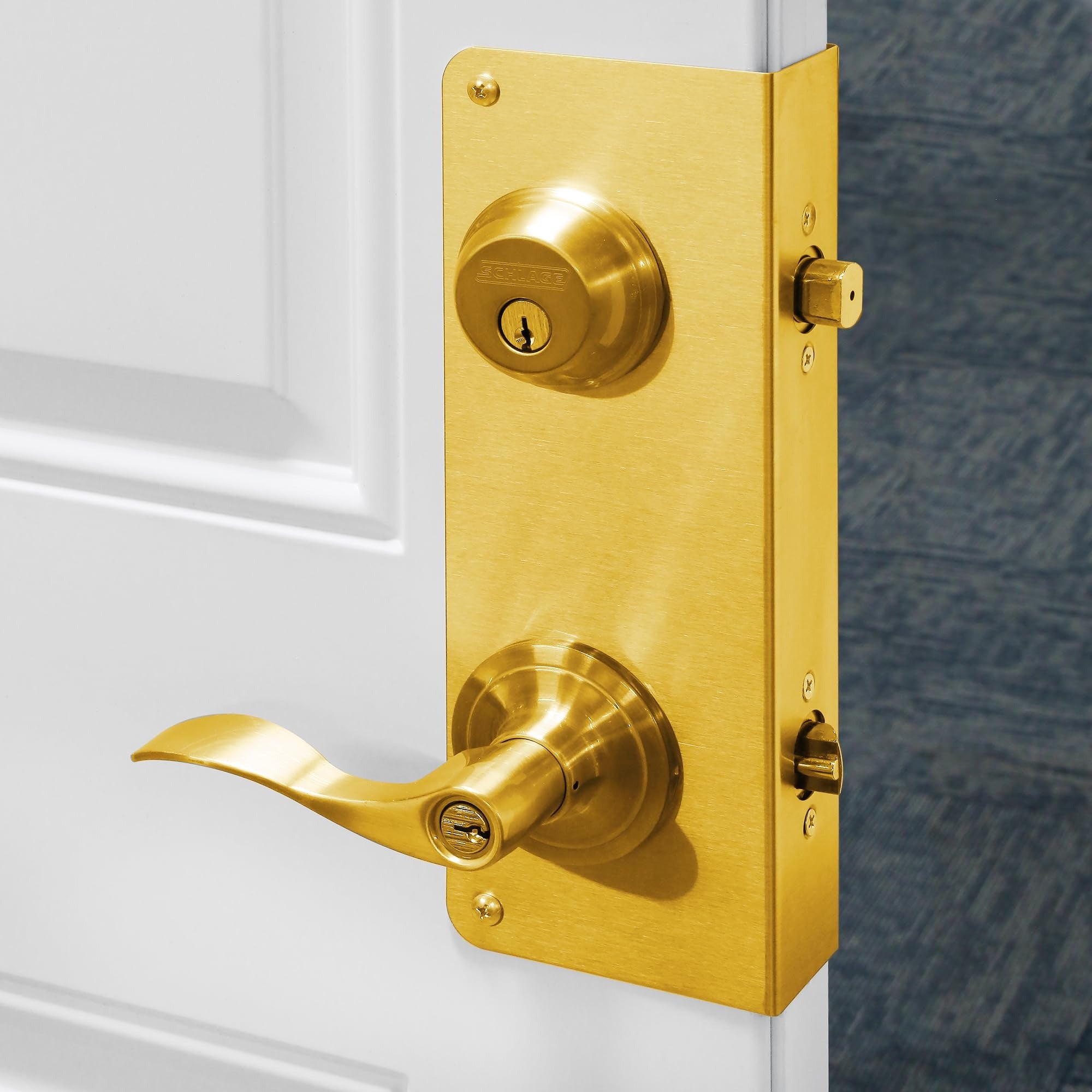 PRIME-LINE Prime-line U 9537 Lock and Door Reinforcer Solid Brass