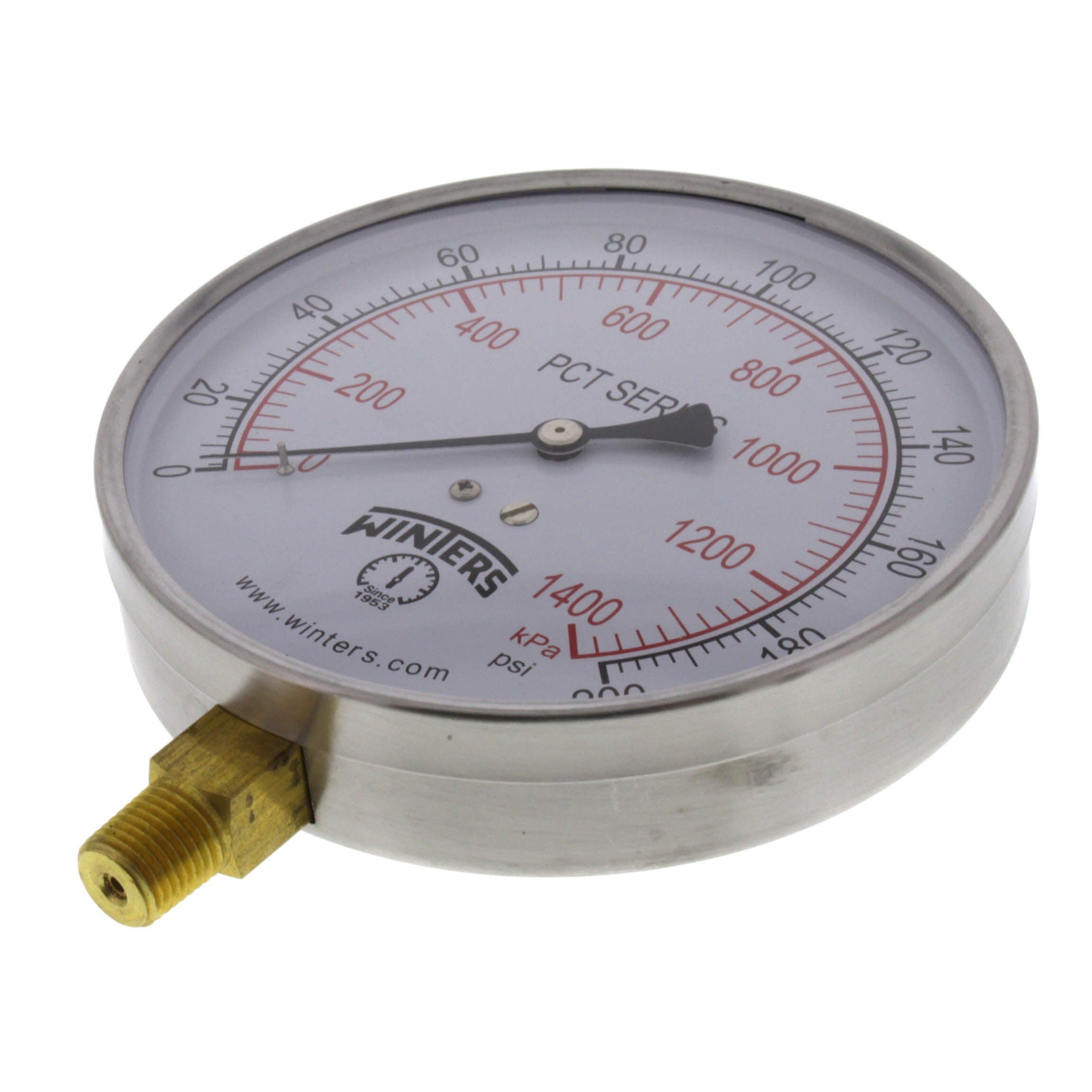 WINTERS INSTRUMENTS Winters Instruments PCT325 4.5 inches PCT Contractor Pressure Gauge (0-200 psi)