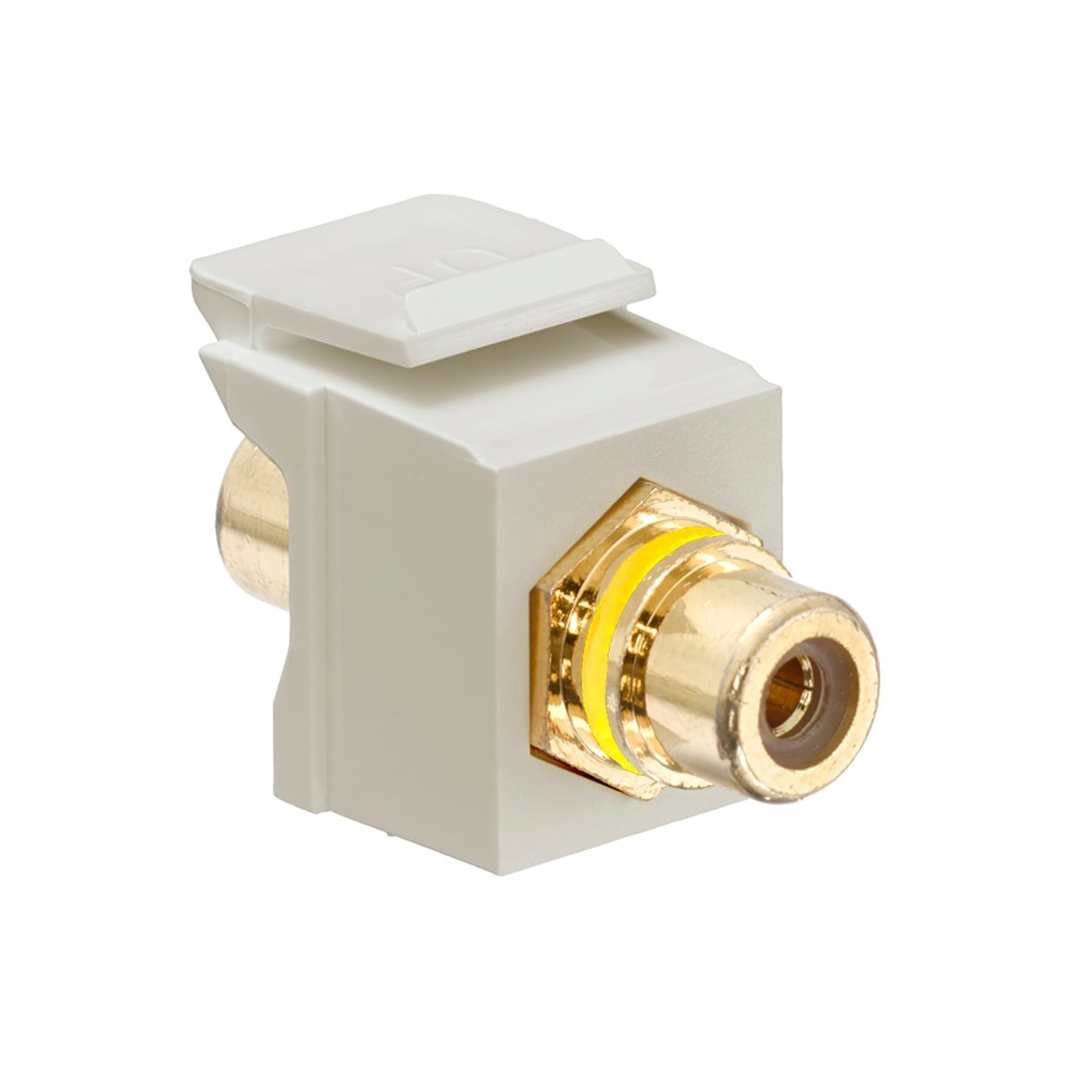 LEVITON Leviton 40830-BIY QuickPort RCA Gold-Plated Connector (1 Port)
