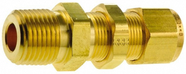PARKER Parker 4-6 FH2BZ-B Bulkhead Connector 3/8 Inch Mnpt Brass