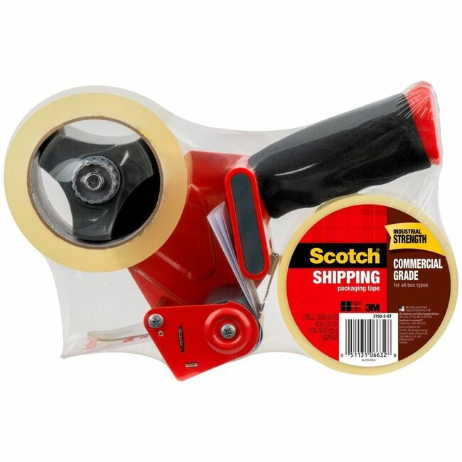 3M 3M MMM37502ST Commercial-grade Shipping/Packaging Tape 54.60 yd x 1.88 in x 3.1 mil (2/Pack)