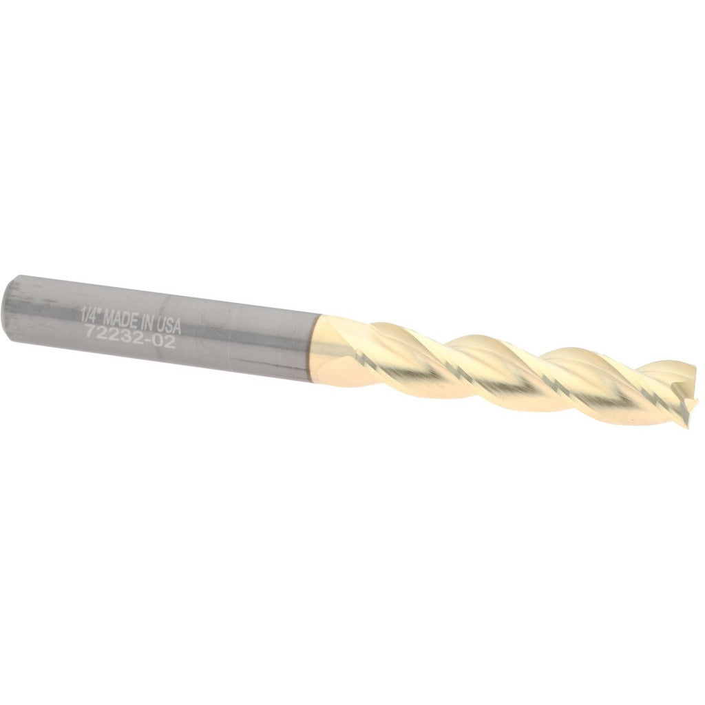 ACCUPRO Accupro 314607 Square End Mill 1/4 in 3 Flute Carbide Zrn
