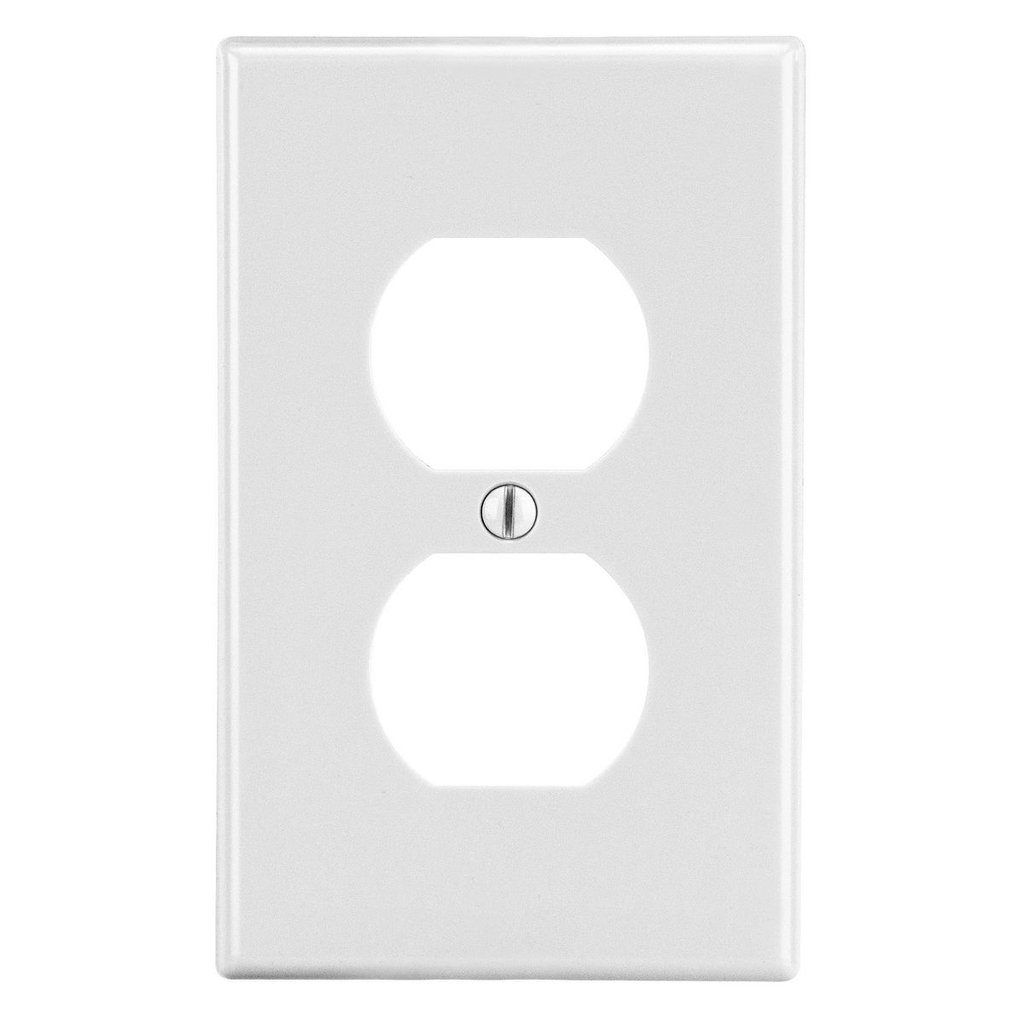 Hubbell Wiring Device-Kellems P8W Wallplate Standard Nylon White