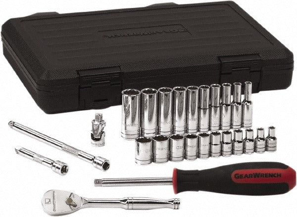 GEARWRENCH Gearwrench 80313 Deep Standard Socket Set 26 Pc 1/4 in