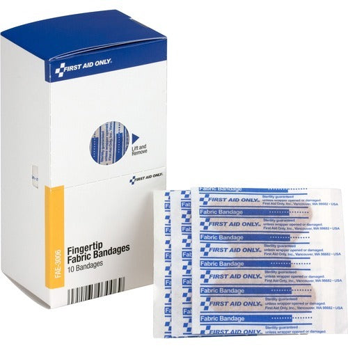 FIRST AID ONLY First Aid Only FAOFAE3006 Fabric Fingertip Bandages 10ct