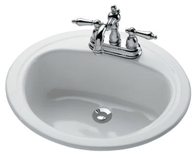BOOTZ Bootz Industries 021-2445-00 Oval Lavatory Sink 20x17 White