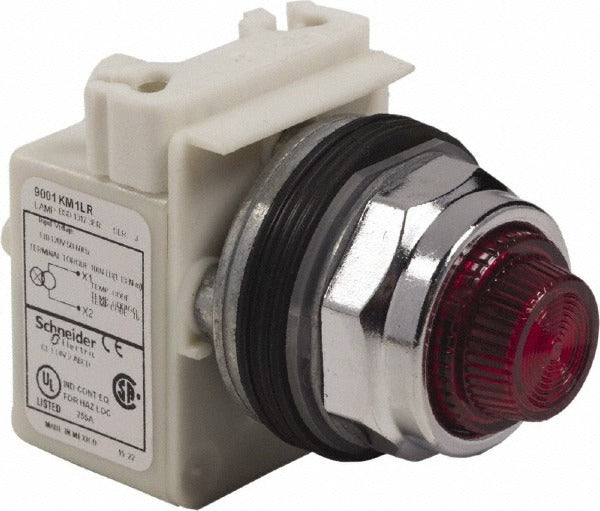 SCHNEIDER ELECTRIC Schneider Electric 9001KP1LRR31 Led Pilot Light 120V Red