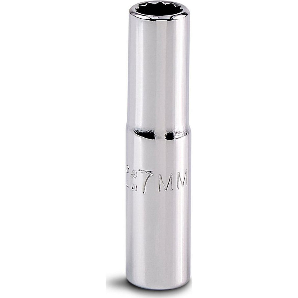 PROTO Proto J4707LTM Deep Hand Socket 7mm 12-point 1/4 Drive