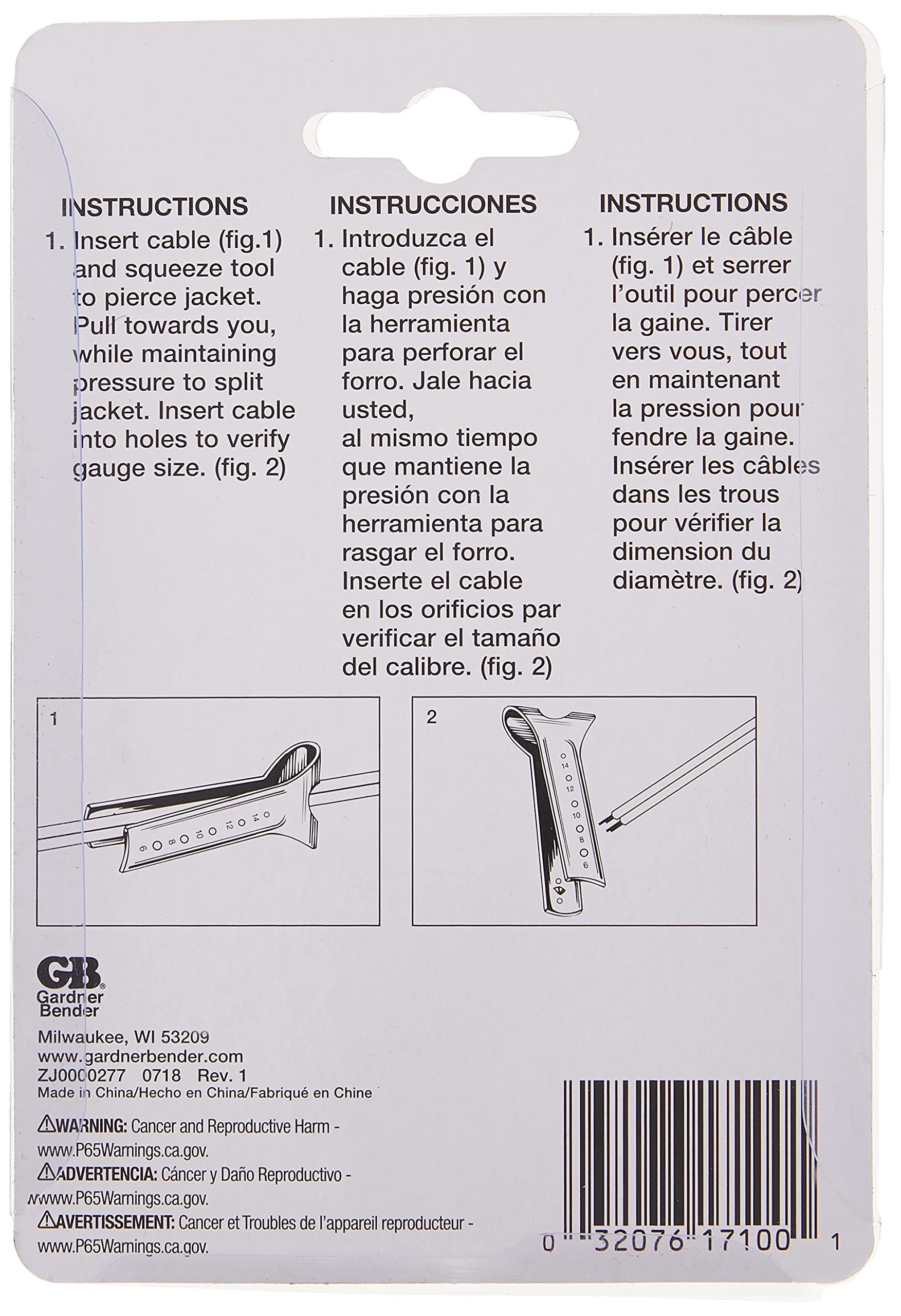 GARDNER BENDER Gardner Bender CR-100 Romex Cable Ripper (4-Inch)