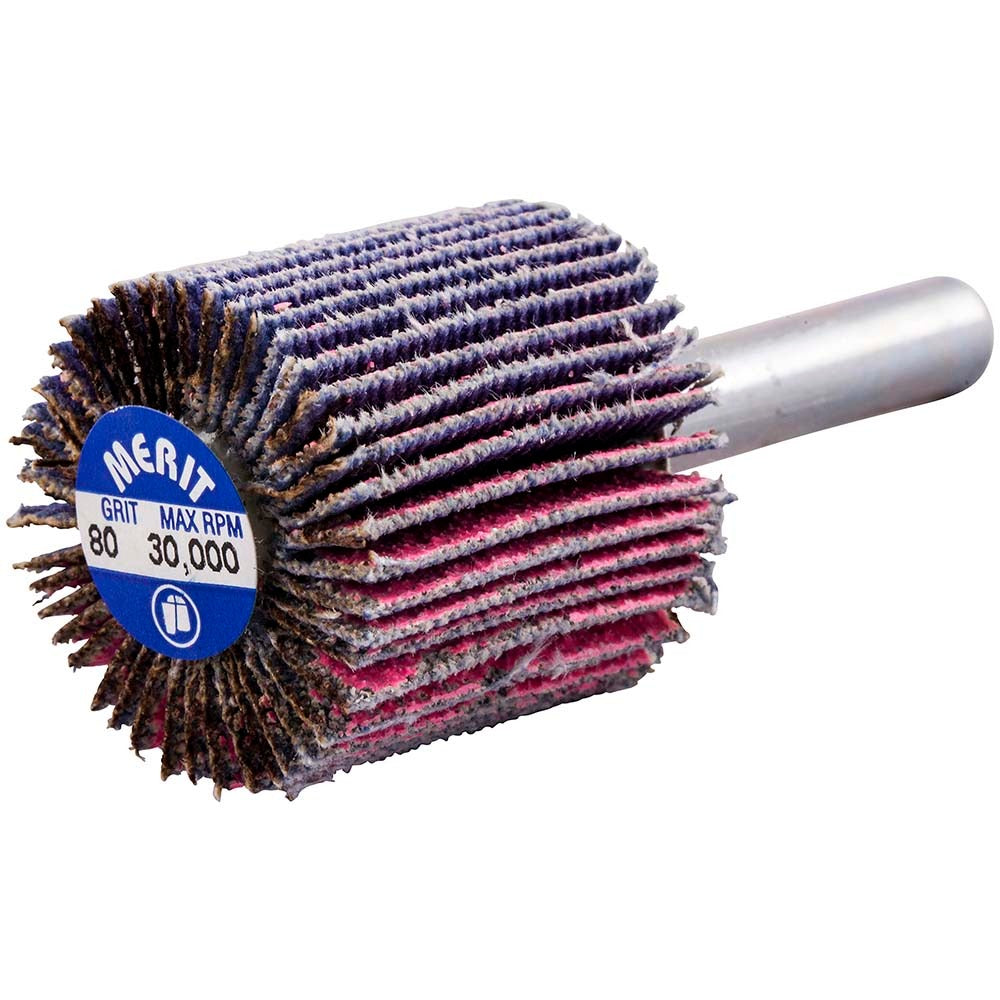 MERIT Merit Abrasives 69957339703 Mounted Flap Wheel 80 Grit