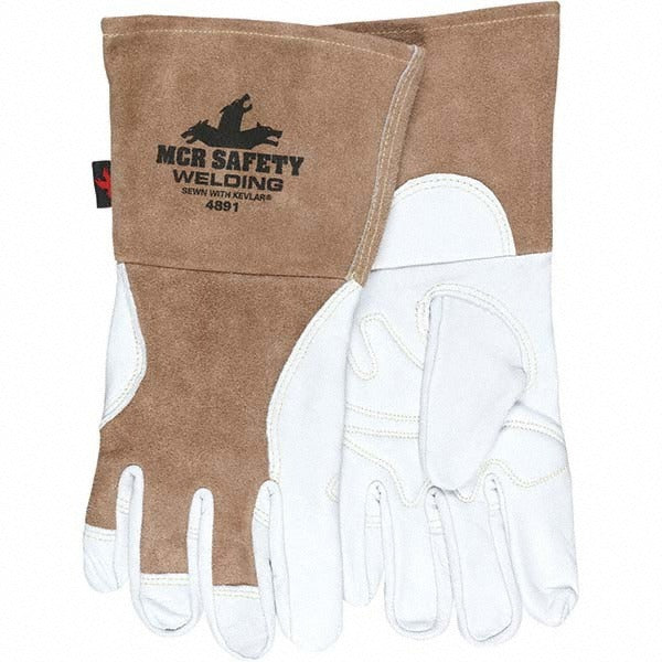 MCR SAFETY Mcr Safety 4891M Welding Gloves Medium Leather Gauntlet
