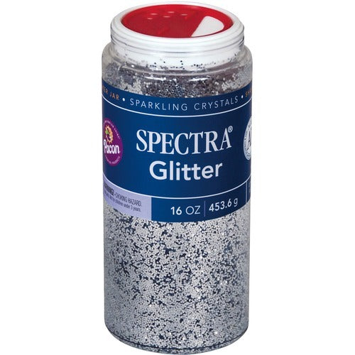 PACON Pacon PAC91710 Silver Glitter Crystals 16 Oz