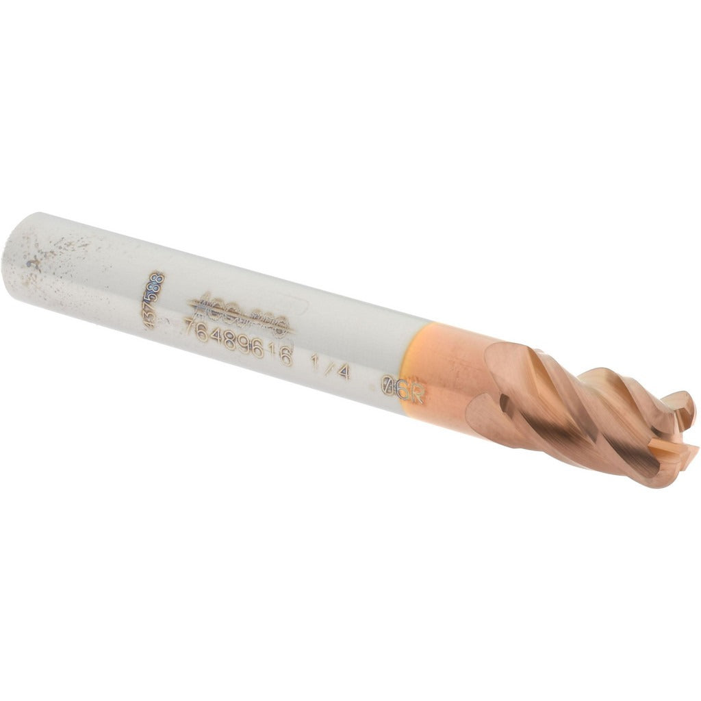 ACCUPRO Accupro 12182807 Corner Radius End Mill 1/4 in 4 Flute Ticn