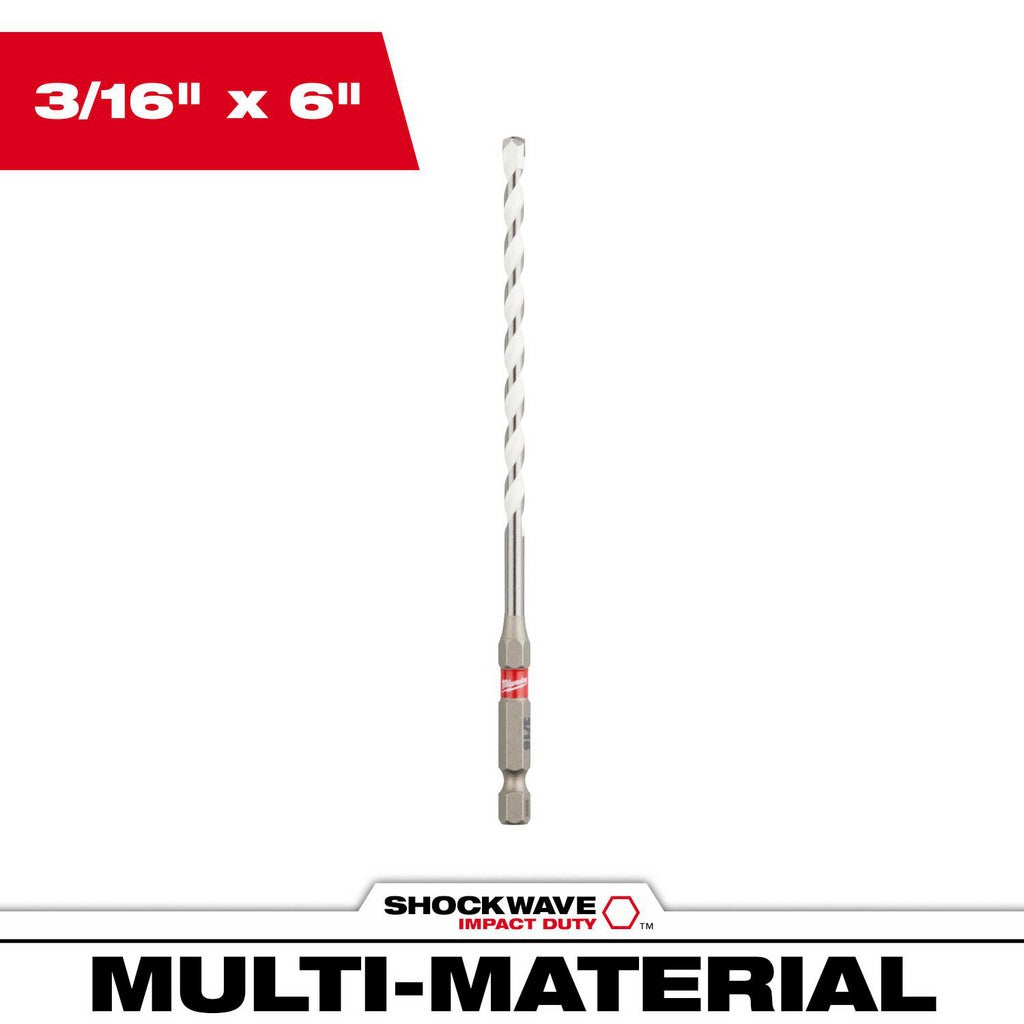 MILWAUKEE Milwaukee Tool 48-20-8884 3/16 in Carbide Hammer Drill Bit