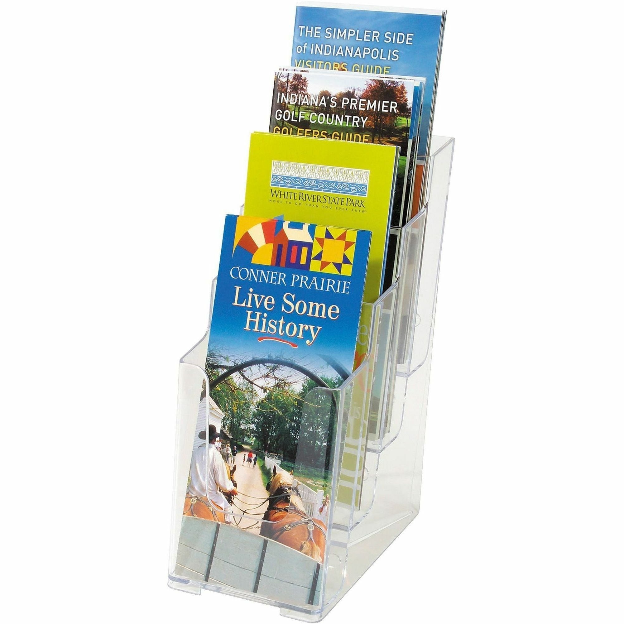 DEFLECTO Deflecto DEF77701 Literature Holder 4 Leaflet 4-7/8 x 8 x 10 Pack DEF77701