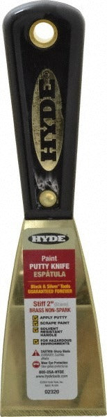 HYDE TOOLS Hyde Tools 02320 Putty Knife Brass 2 Inch Stiff