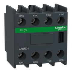 Schneider Electric LADN04 Square D Auxiliary Contact Block 690 VAC 10 Amp 8-Pole 4NC