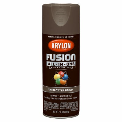 KRYLON Krylon K02795007 Spray Paint Primer 12 Oz Otter Brown Satin