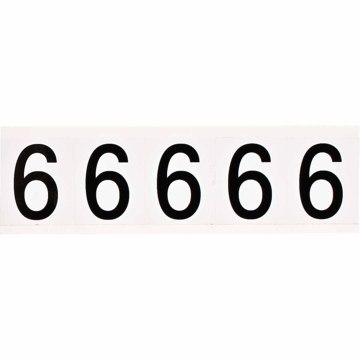 BRADY Brady 9714-6 Outdoor Numbers Vinyl Gloss Legend 2.25 H x 1.81 W in Card of 5