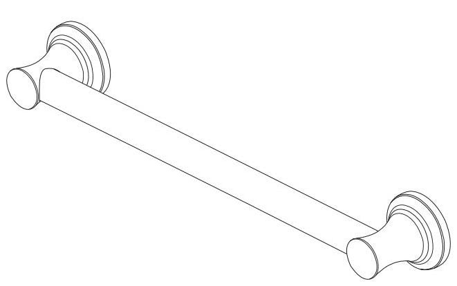 DELTA Delta 41718-RB Transitional Decorative ADA Grab Bar 18-Inch
