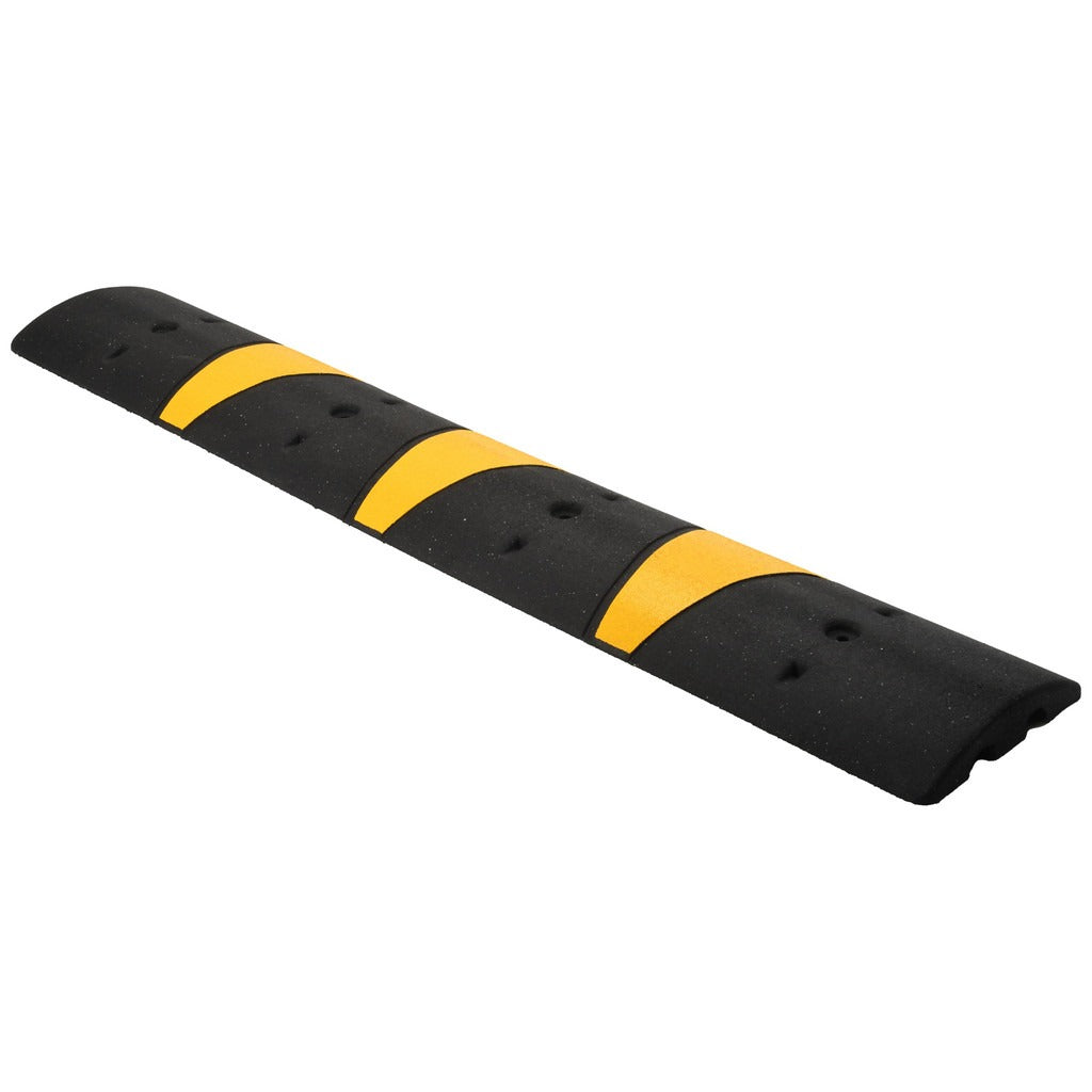 PRO-SAFE Pro-safe SB72N-S Rubber Speed Bump 72x12 in Black Yellow