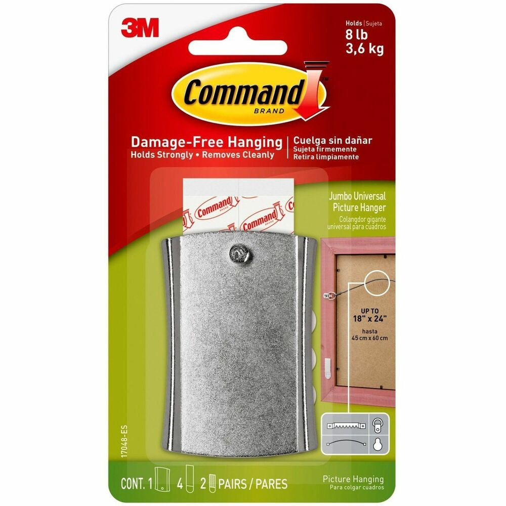 3M 3M MMM17048ES Command Sticky Nail Wire-Backed Hanger 8 lb Capacity 1 Pack