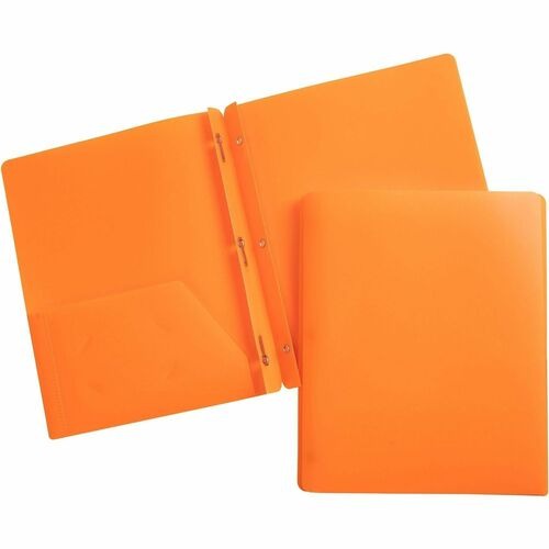 BUSINESS SOURCE Business Source BSN20889 Poly Portfolio Letter Size Orange