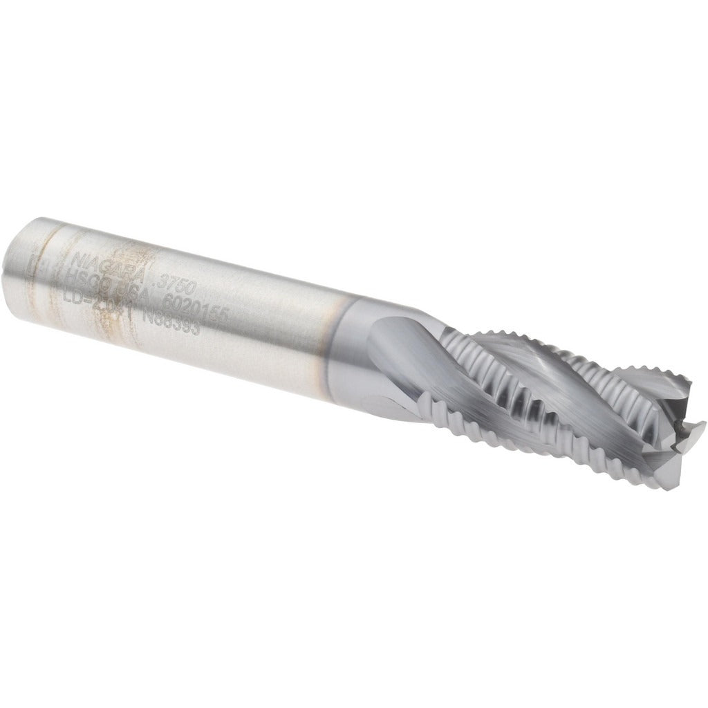 SECO TOOLS Seco 17016192 Roughing End Mill 3/8 in 4 Flute Cobalt Ticn