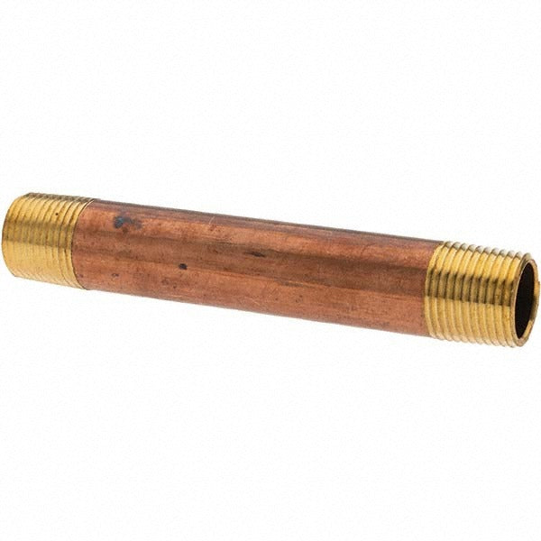 ANDERSON METALS Anderson Metals -10836-5 Brass Pipe Nipple 4 in Npt