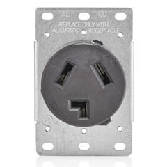 Leviton 5207-S10 Shallow Straight Blade Receptacle 30A 125/250 VAC