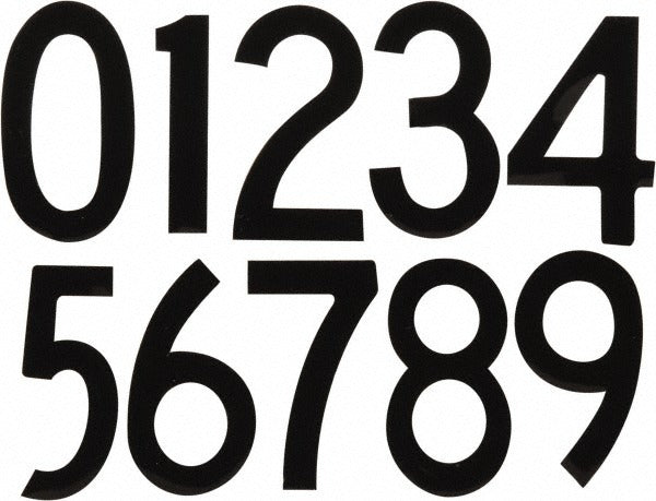 STRANCO Stranco DBV-4-NUM-100 Vinyl Number Label Set 4 in