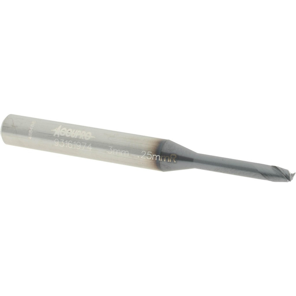 ACCUPRO Accupro 12177354 Corner Radius End Mill 3mm 2 Flute Carbide