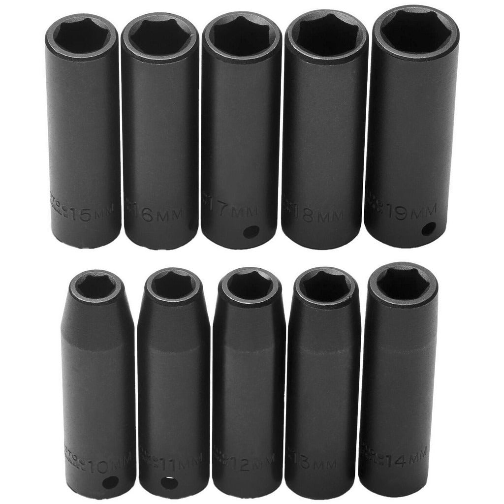 PROTO Proto J74212 Deep Impact Socket Set 10 Pc 1/2 in Drive