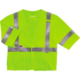 ERGODYNE Ergodyne 22219 Class 3 Fr Safety Vest Lime