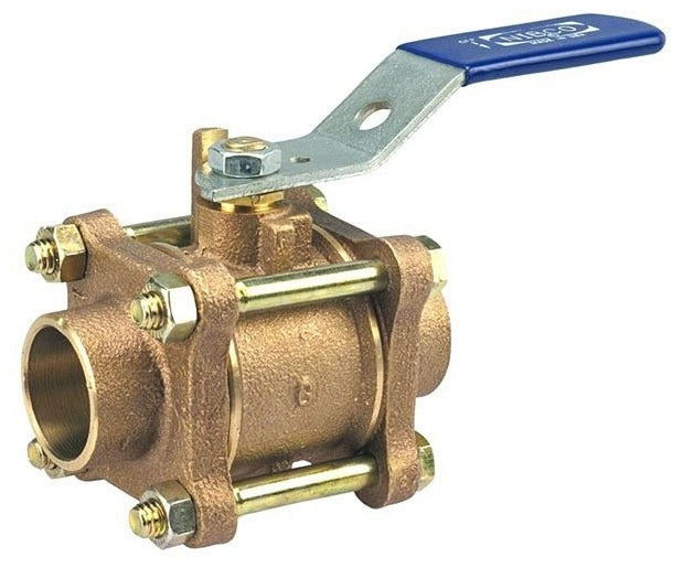 NIBCO Nibco 39923689368 3-piece Ball Valve 3/4 in Solder Bronze