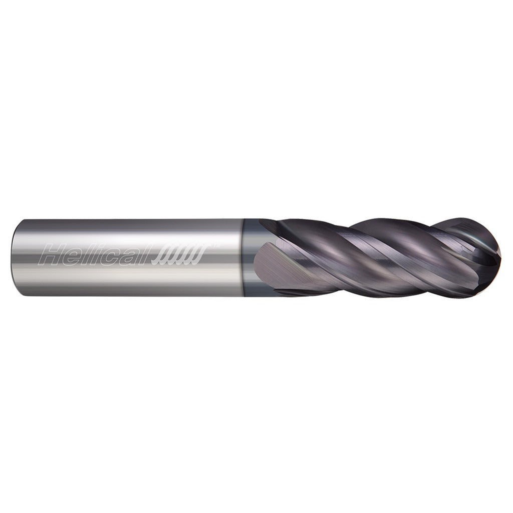 HELICAL SOLUTIONS Helical Solutions 56142 Ball End Mill 1/4 in 4 Flute Carbide