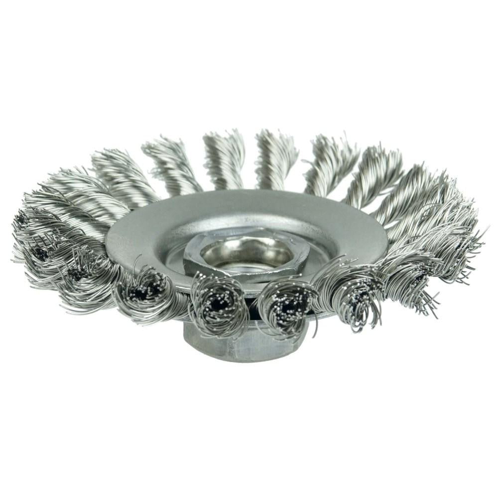 WEILER Weiler 13416 Knotted Wheel Brush 4 in Stainless Steel