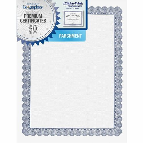 GEOGRAPHICS Geographics GEO20008 Award Certificates Parchment Letter 50pk