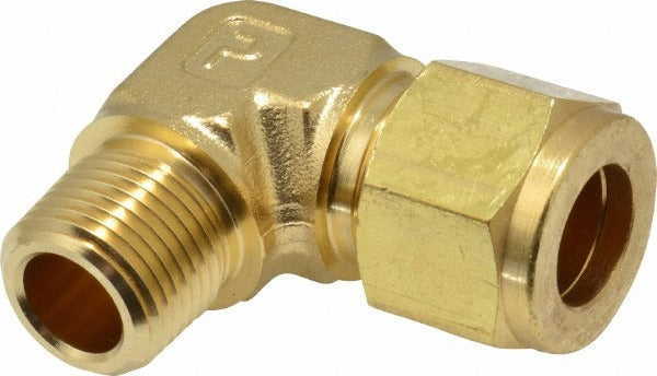 PARKER Parker 8MSEL6N-B Compression Male Elbow 3/8 in Brass