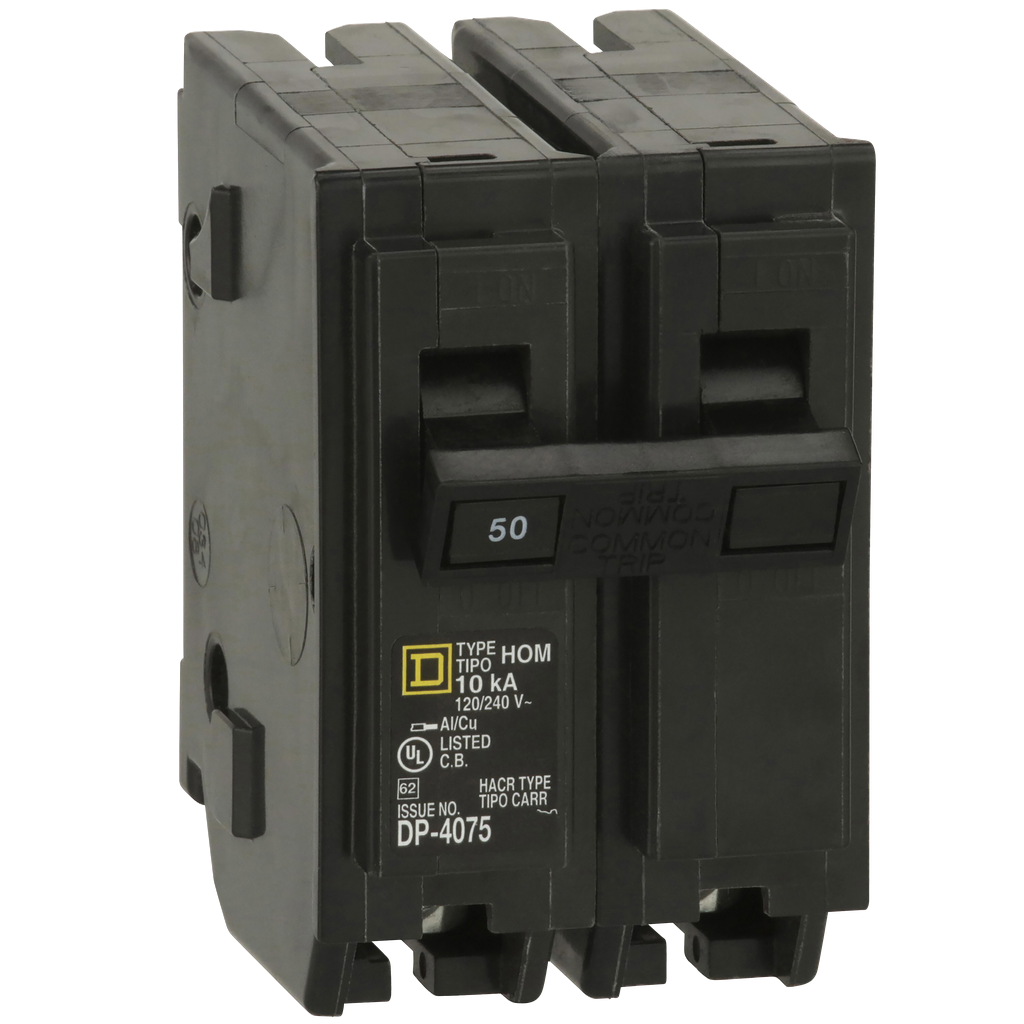 Square D HOM250 Miniature Circuit Breaker 50 Amp 120/240 Volt