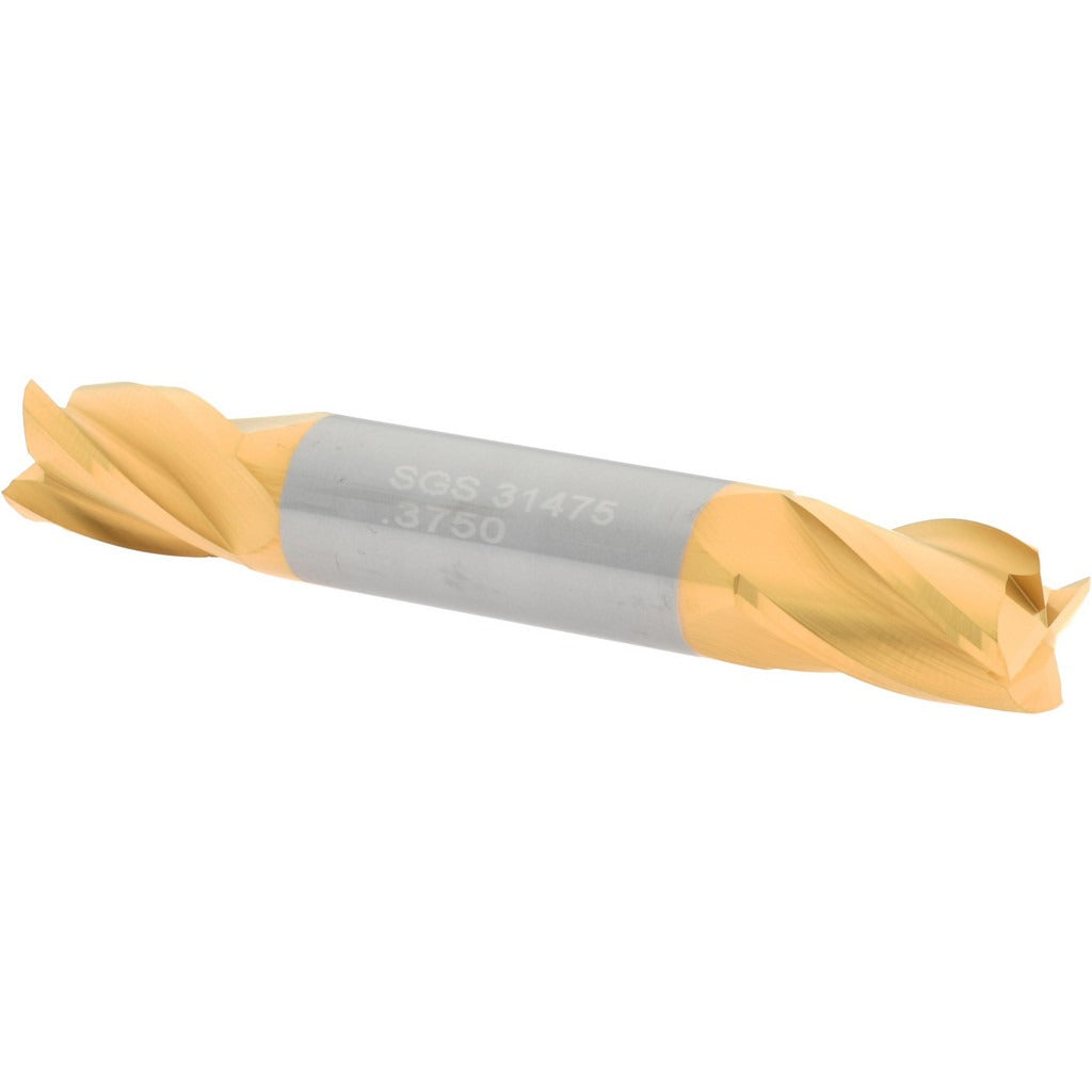 KYOCERA SGS PRECISION TOOLS Sgs 31475 Square End Mill 3/8 in 4 Flute Solid Carbide Tin